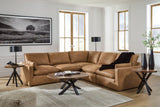 Marlaina Caramel 5-Piece Sectional - Ella Furniture