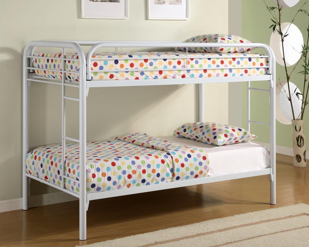 Morgan Twin Over Twin Bunk Bed White - Ella Furniture