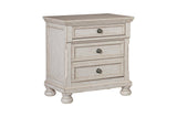 Bethel Antique White Modern Classic Transitional Solid Wood Sleigh Storage Bedroom Set - Ella Furniture