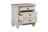 Bethel Antique White Modern Classic Transitional Solid Wood Sleigh Storage Bedroom Set - Ella Furniture