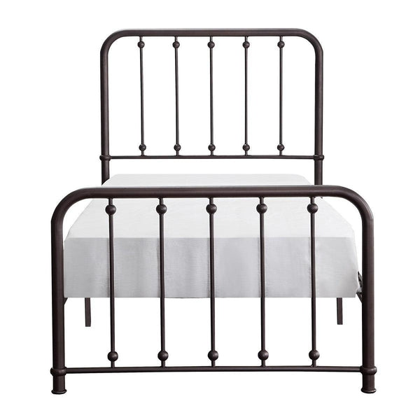 Larkspur Dark Bronze Modern Traditional Metal Frame Twin Platform Bed - Ella Furniture