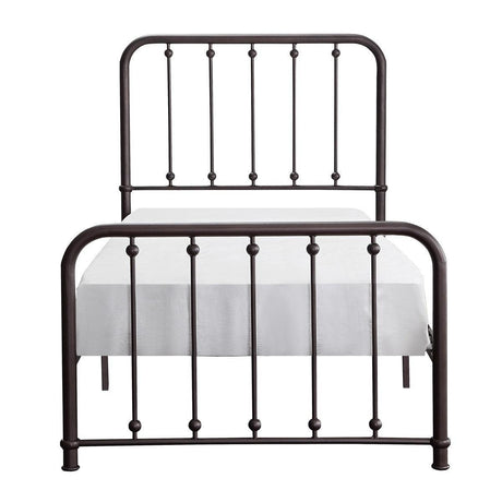 Larkspur Dark Bronze Modern Traditional Metal Frame Youth Twin Platform Bed - Ella Furniture