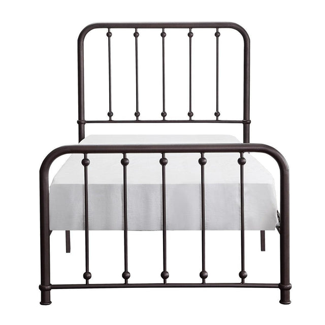 Larkspur Dark Bronze Modern Traditional Metal Frame Youth Twin Platform Bed - Ella Furniture