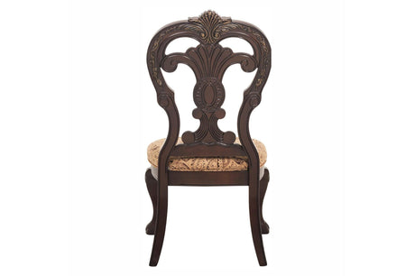 Deryn Park Cherry Modern Classic Traditional Solid Wood Upholstered Oval Dining Room Set - Ella Furniture