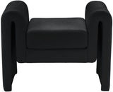 Sloan Black Velvet 31.5" Bench - Ella Furniture