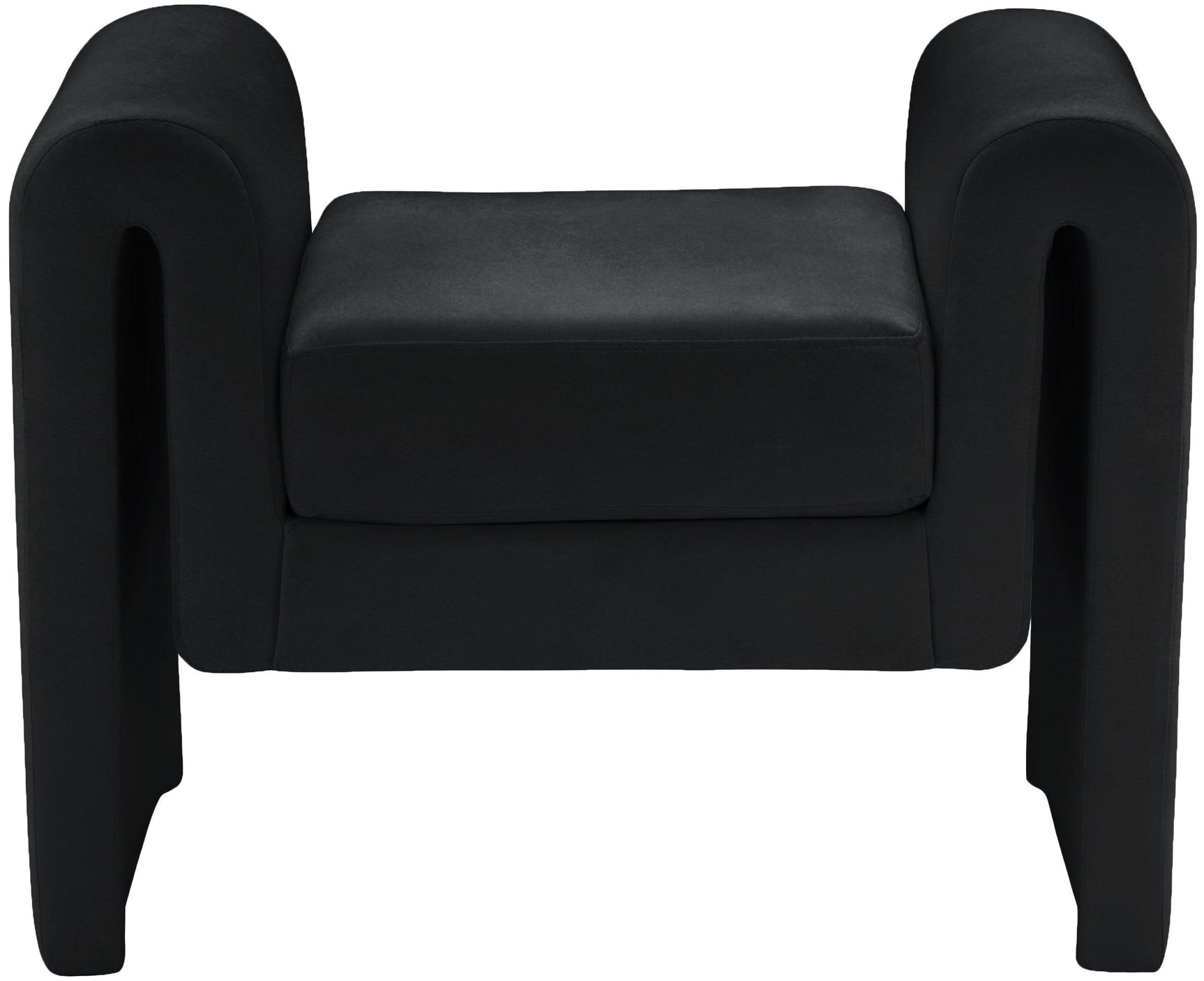 Sloan Black Velvet 31.5" Bench - Ella Furniture
