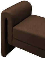 Sloan Brown Velvet 31.5" Bench - Ella Furniture