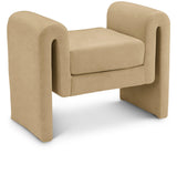 Sloan Camel Velvet 31.5" Bench - Ella Furniture