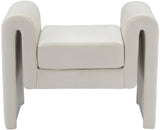 Sloan Cream Velvet 31.5" Bench - Ella Furniture