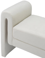 Sloan Cream Velvet 31.5" Bench - Ella Furniture
