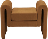 Sloan Saddle Velvet 31.5" Bench - Ella Furniture