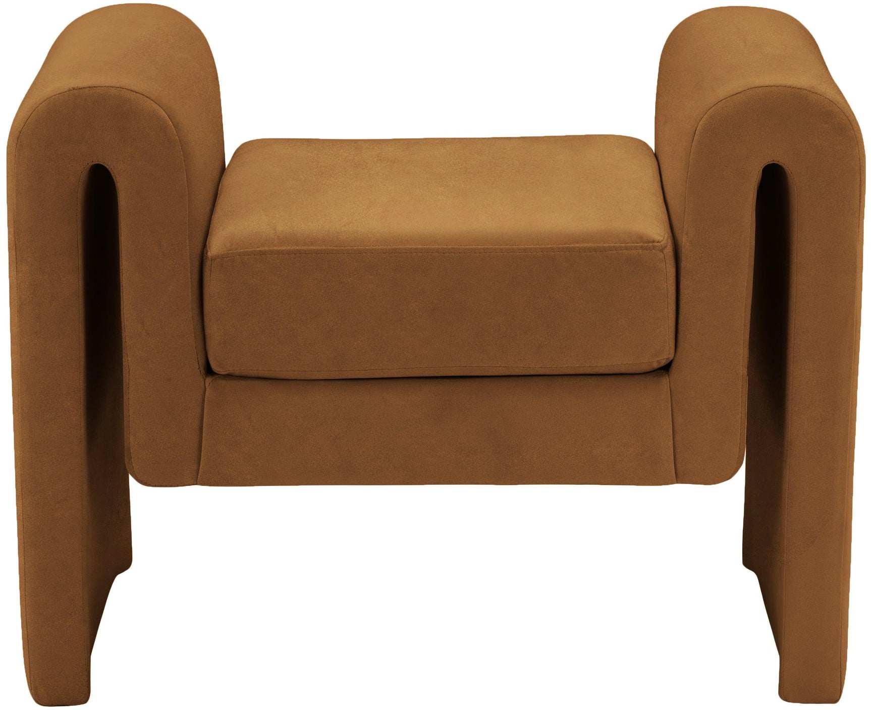 Sloan Saddle Velvet 31.5" Bench - Ella Furniture