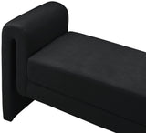 Sloan Black Velvet 51" Bench - Ella Furniture
