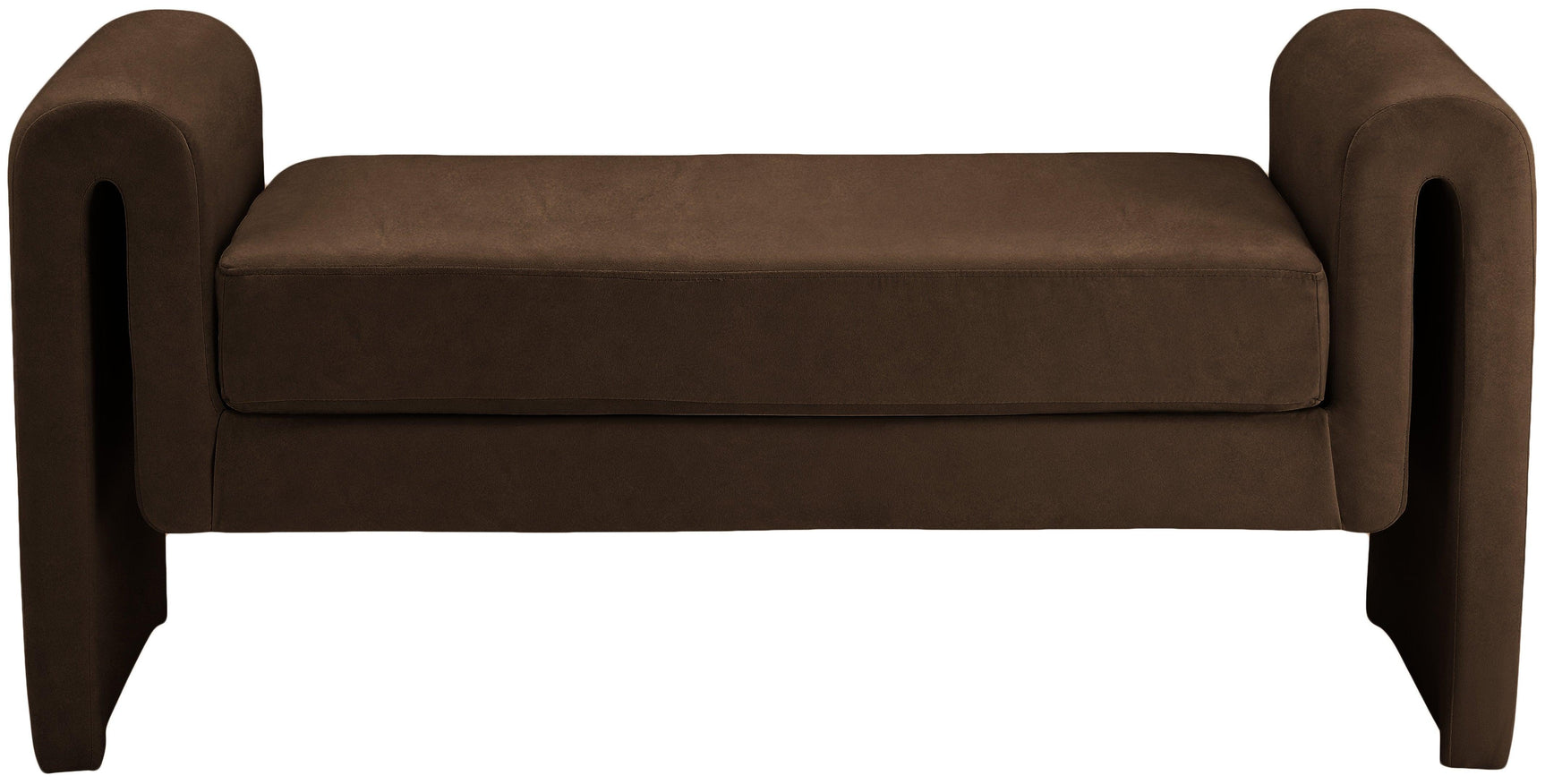 Sloan Brown Velvet 51" Bench - Ella Furniture