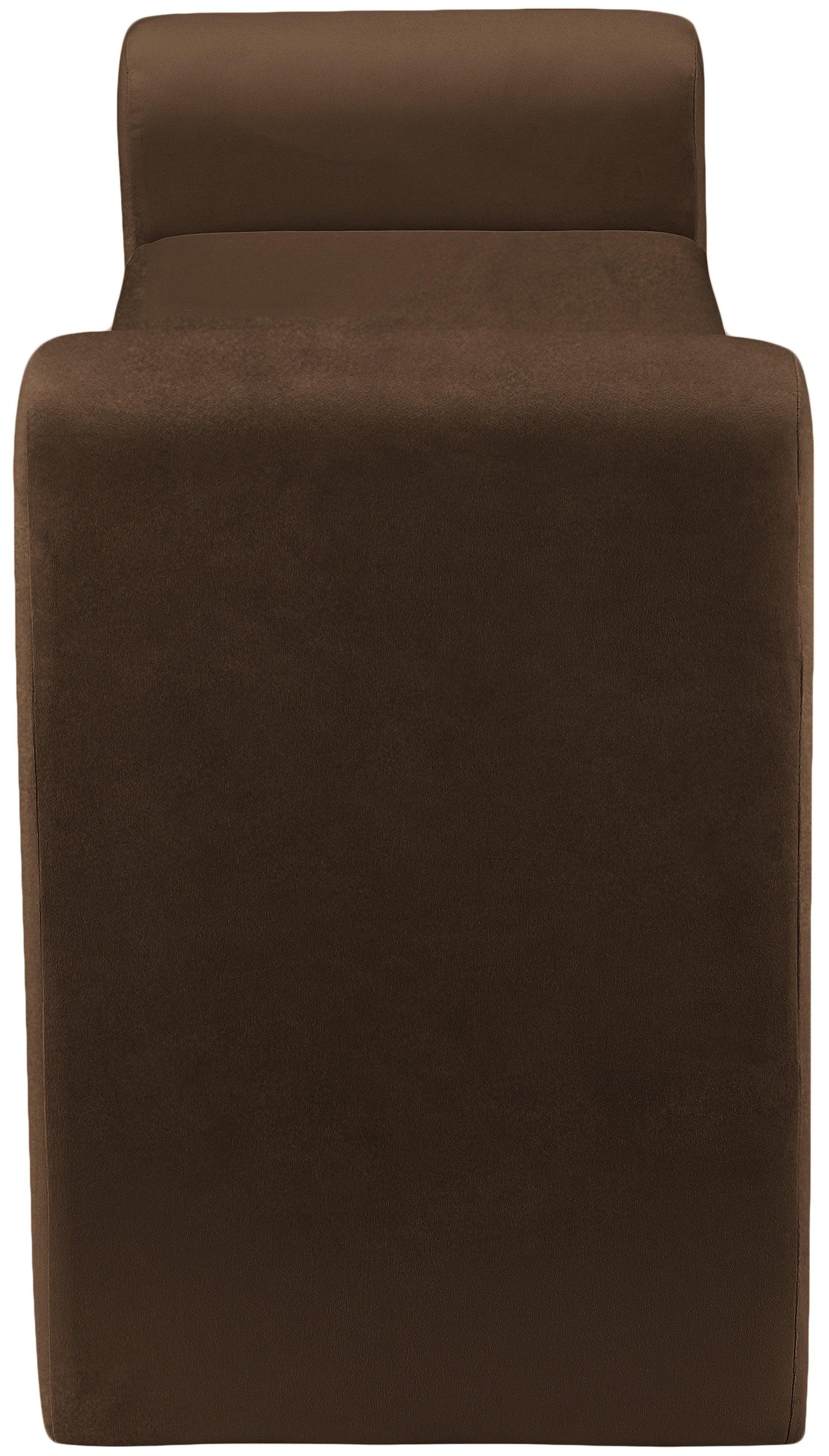 Sloan Brown Velvet 51" Bench - Ella Furniture