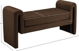 Sloan Brown Velvet 51" Bench - Ella Furniture