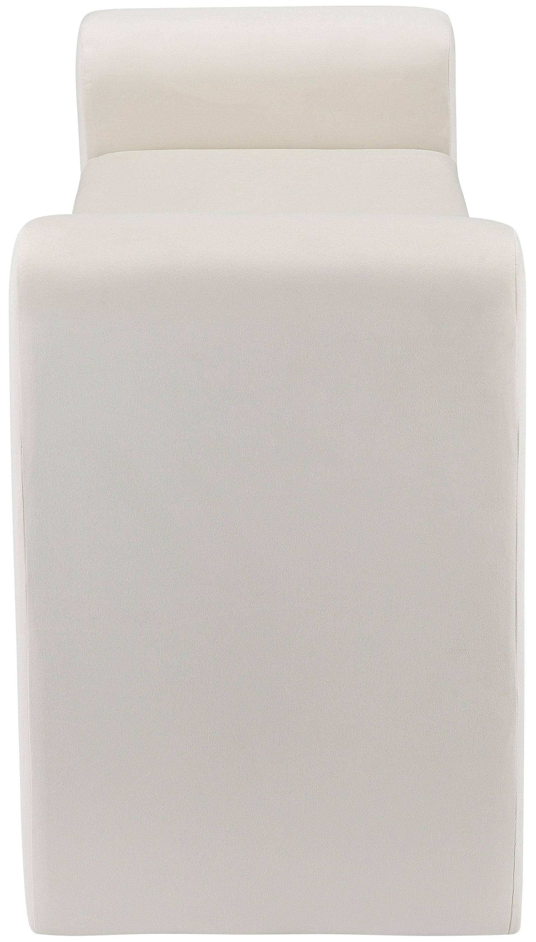 Sloan Cream Velvet 51" Bench - Ella Furniture