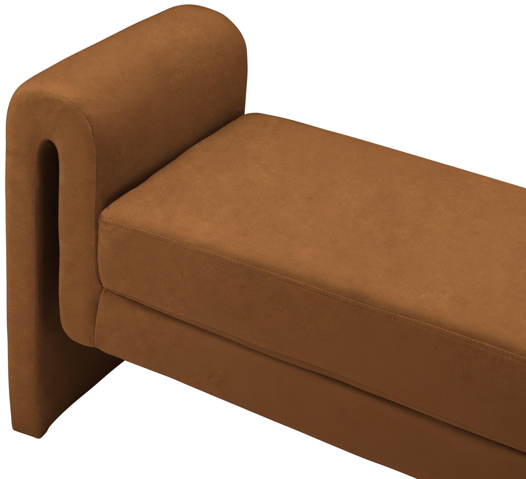 Sloan Saddle Velvet 51" Bench - Ella Furniture