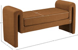 Sloan Saddle Velvet 51" Bench - Ella Furniture