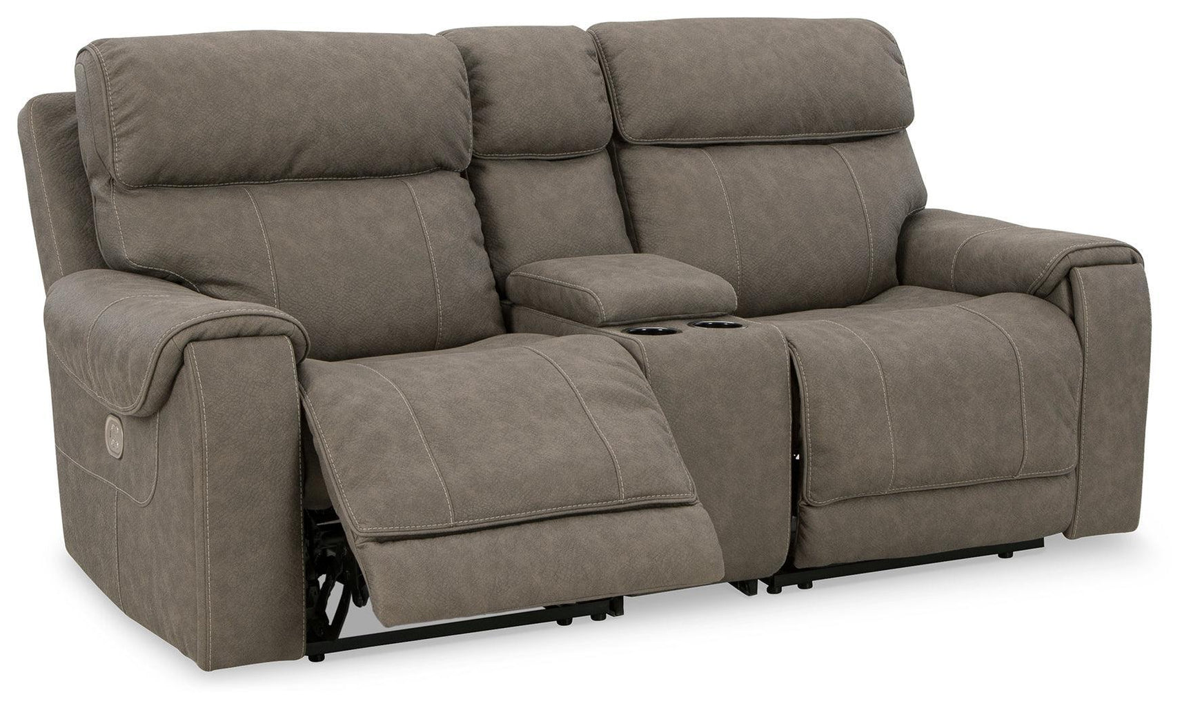 Starbot Fossil 3-Piece Power Reclining Loveseat With Console - Ella Furniture