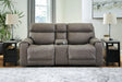 Starbot Fossil 3-Piece Power Reclining Loveseat With Console - Ella Furniture