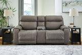 Starbot Fossil 3-Piece Power Reclining Loveseat With Console - Ella Furniture