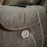 Starbot Fossil 3-Piece Power Reclining Loveseat With Console - Ella Furniture