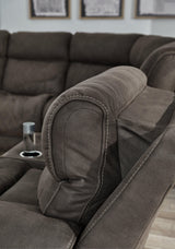 Hoopster Gunmetal 6-Piece Power Reclining Sectional - Ella Furniture
