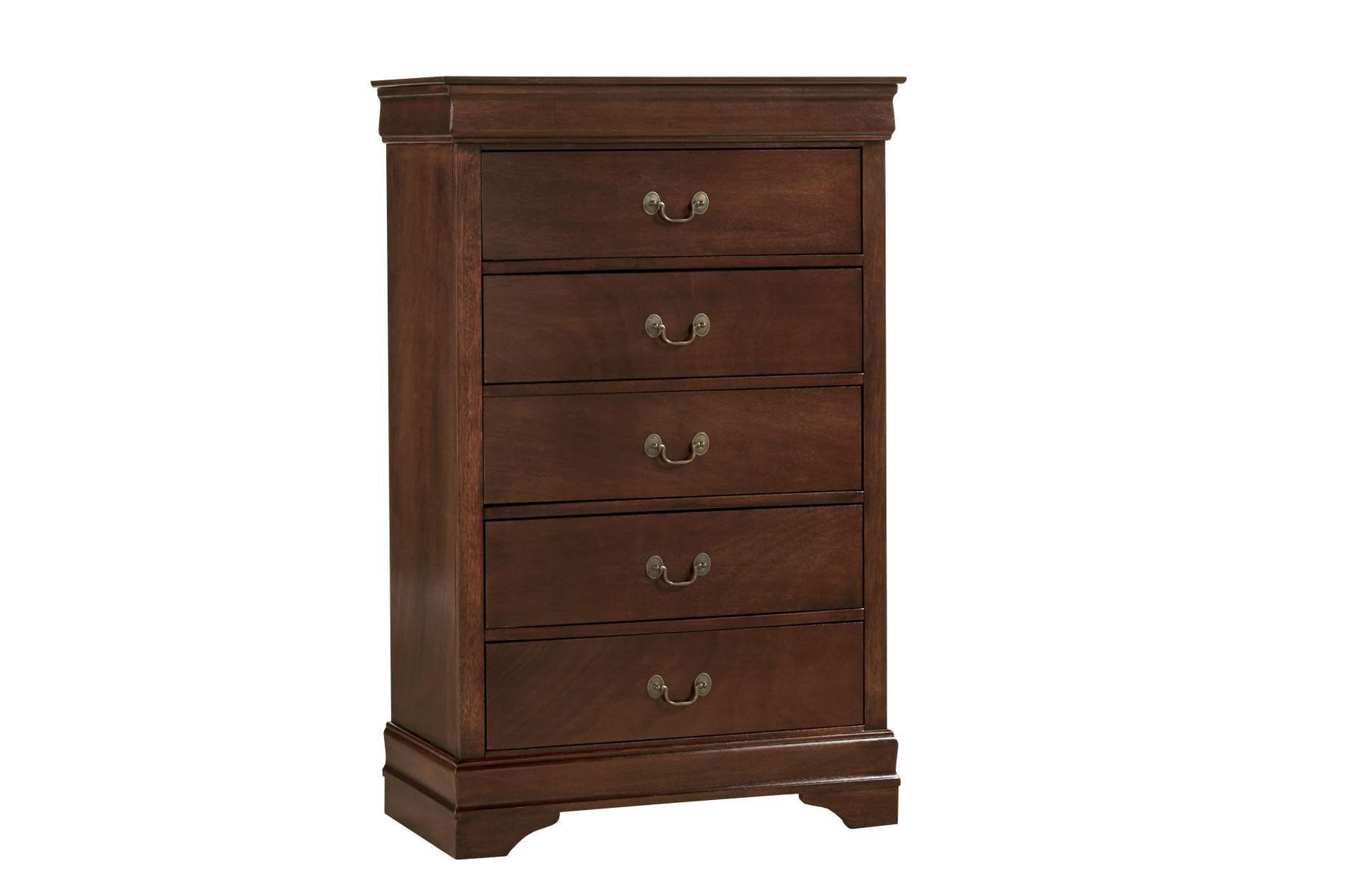 Mayville Brown Cherry Modern Traditional Okume Veneer Engineered Wood Youth Sleigh Bedroom Set - Ella Furniture
