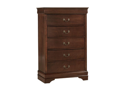 Mayville Brown Cherry Modern Traditional Okume Veneer Engineered Wood Youth Sleigh Bedroom Set - Ella Furniture