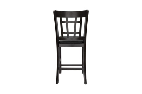 Junipero Dark Cherry Traditional Solid Wood Faux Leather Upholstered Seat Oval Dining Room Set - Ella Furniture