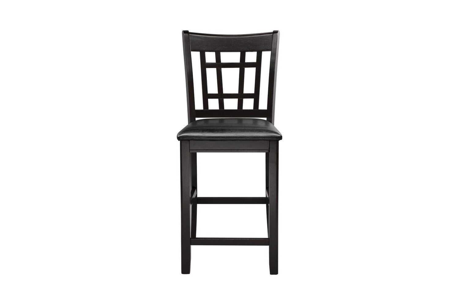 Junipero Dark Cherry Traditional Solid Wood Faux Leather Upholstered Seat Oval Dining Room Set - Ella Furniture