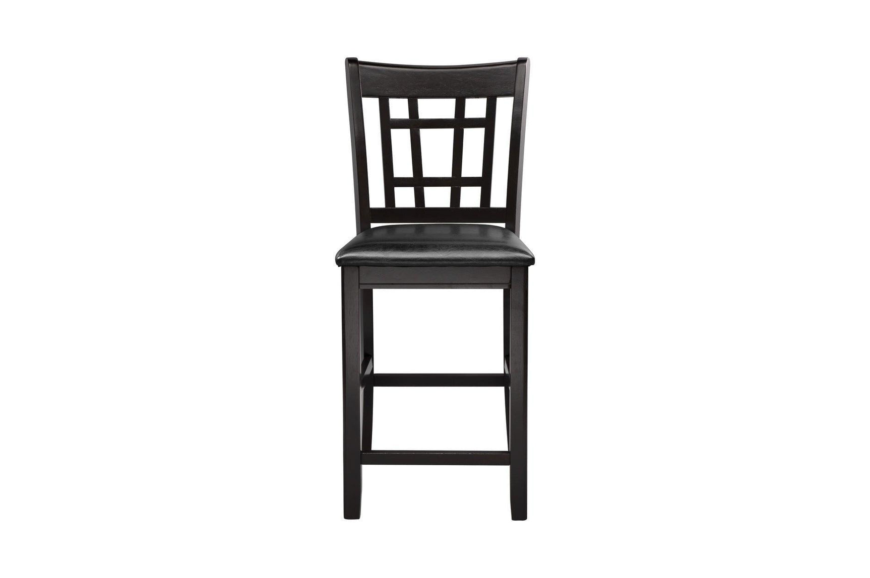 Junipero Dark Cherry Traditional Solid Wood Faux Leather Upholstered Seat Oval Dining Room Set - Ella Furniture