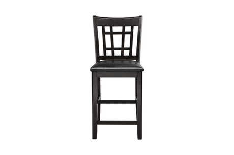 Junipero Dark Cherry Traditional Solid Wood Faux Leather Upholstered Seat Oval Dining Room Set - Ella Furniture