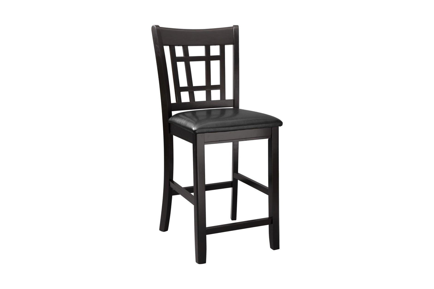 Junipero Dark Cherry Traditional Solid Wood Faux Leather Upholstered Seat Oval Dining Room Set - Ella Furniture
