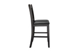 Junipero Dark Cherry Traditional Solid Wood Faux Leather Upholstered Seat Oval Dining Room Set - Ella Furniture