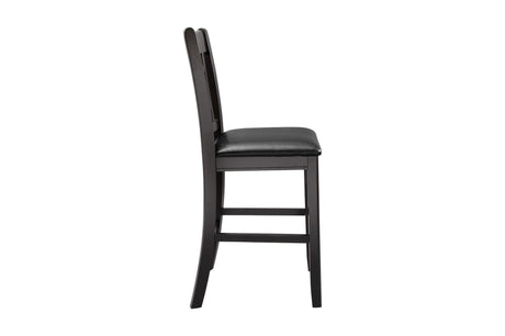 Junipero Dark Cherry Traditional Solid Wood Faux Leather Upholstered Seat Oval Dining Room Set - Ella Furniture