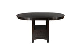 Junipero Dark Cherry Traditional Solid Wood Faux Leather Upholstered Seat Oval Dining Room Set - Ella Furniture
