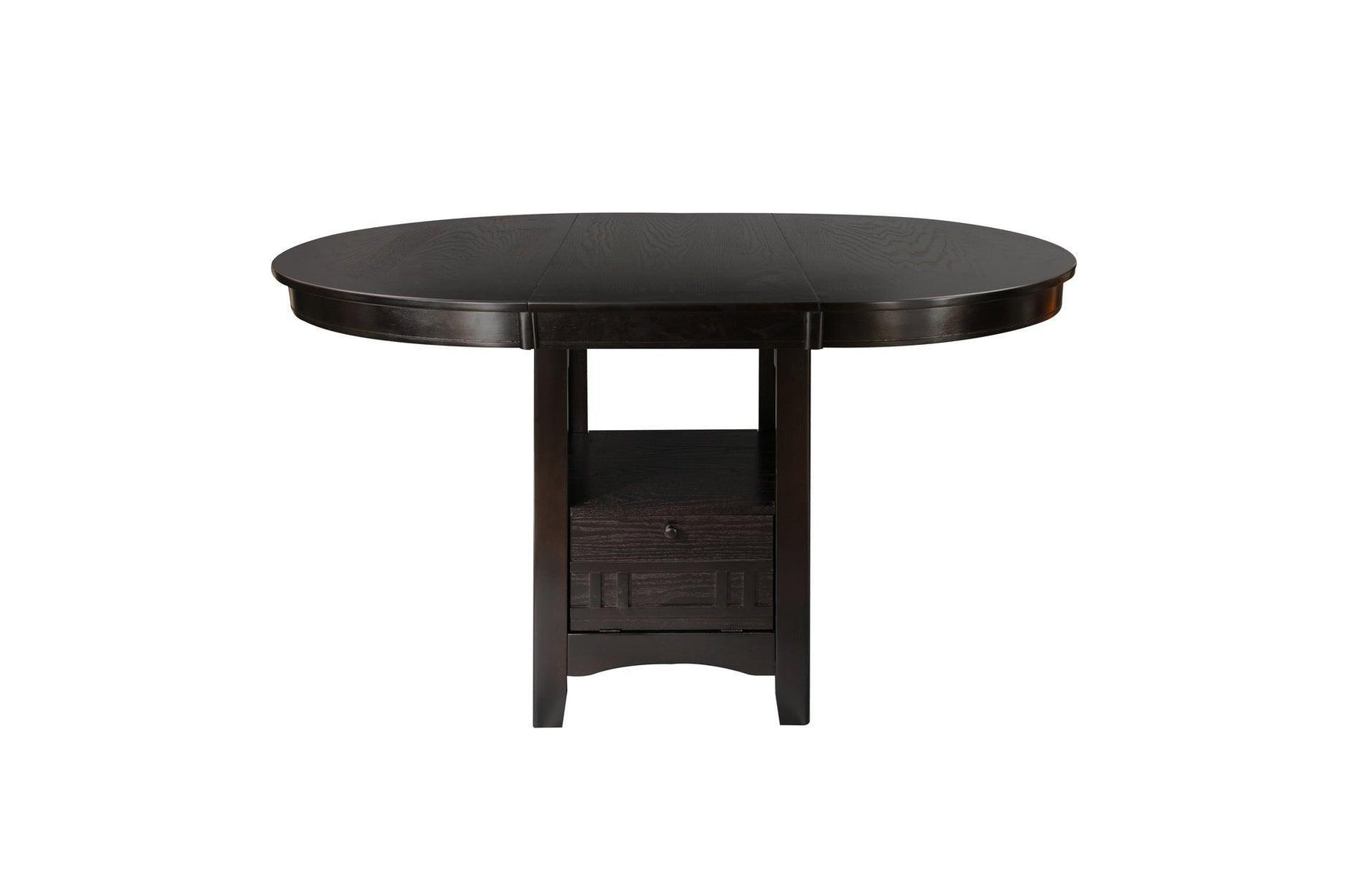 Junipero Dark Cherry Traditional Solid Wood Faux Leather Upholstered Seat Oval Dining Room Set - Ella Furniture