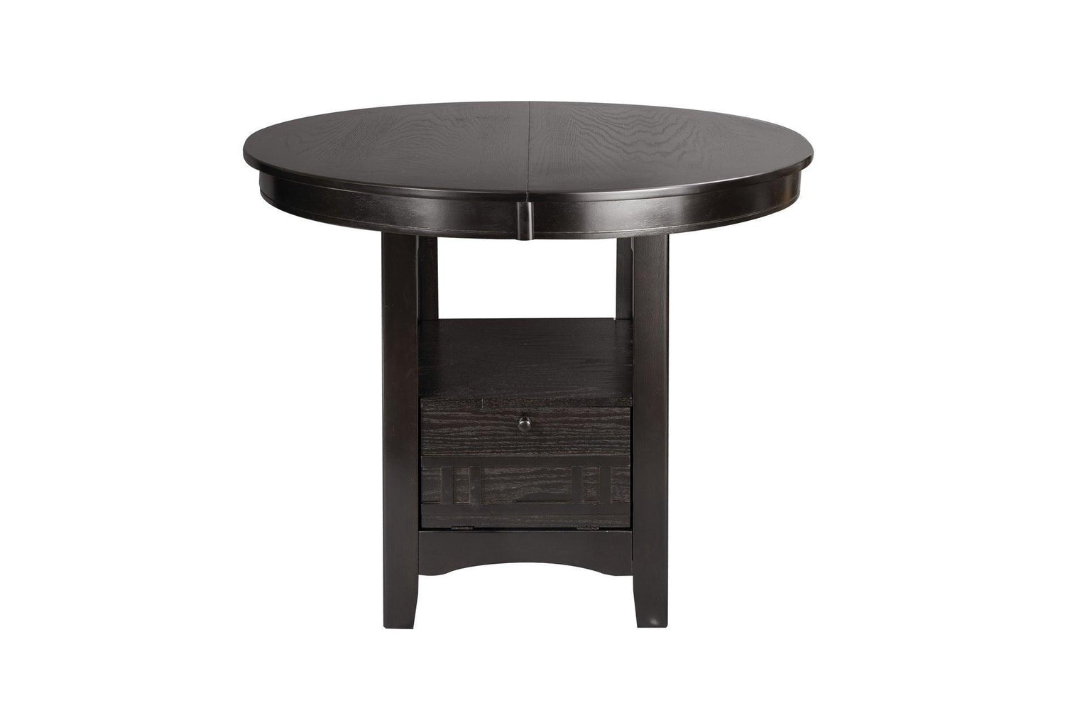 Junipero Dark Cherry Traditional Solid Wood Faux Leather Upholstered Seat Oval Dining Room Set - Ella Furniture