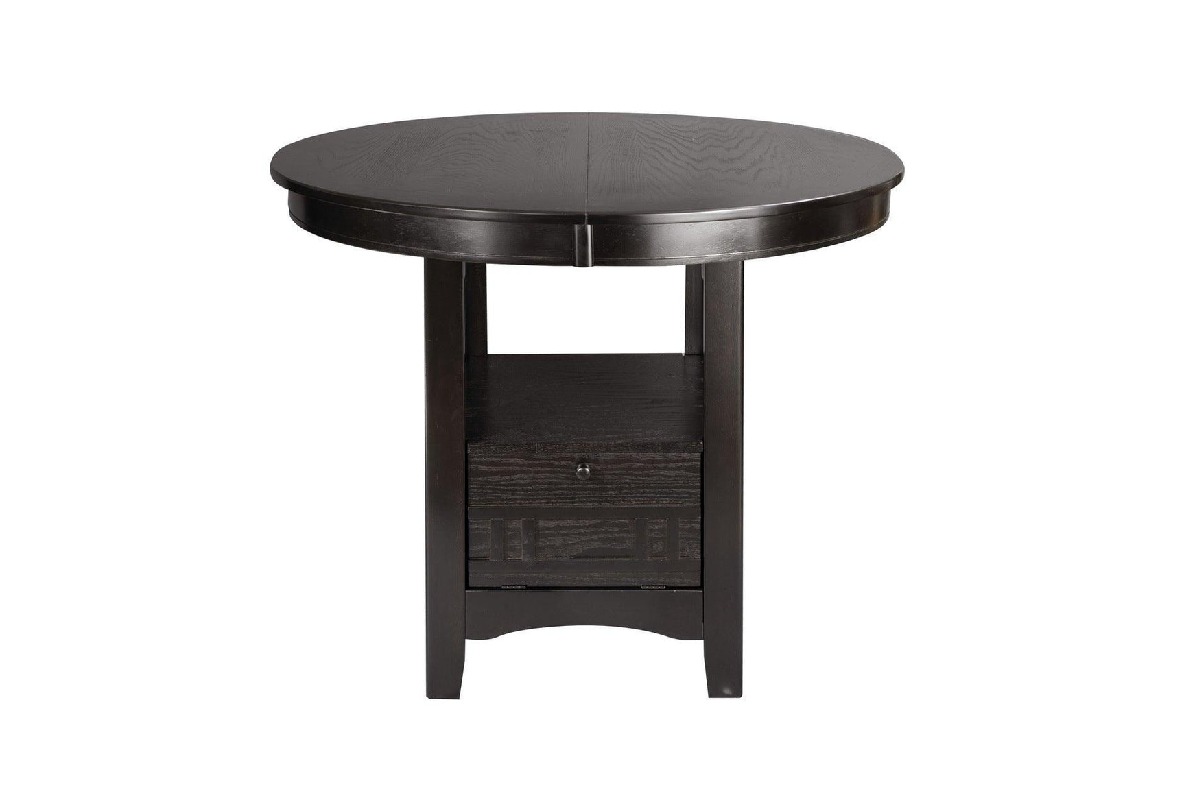 Junipero Dark Cherry Traditional Solid Wood Faux Leather Upholstered Seat Oval Dining Room Set - Ella Furniture