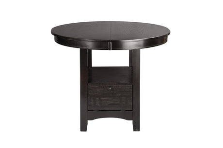 Junipero Dark Cherry Traditional Solid Wood Faux Leather Upholstered Seat Oval Dining Room Set - Ella Furniture