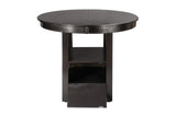 Junipero Dark Cherry Traditional Solid Wood Faux Leather Upholstered Seat Oval Dining Room Set - Ella Furniture