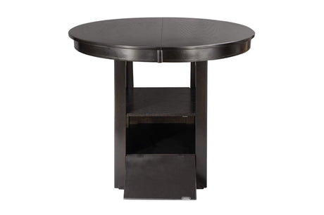 Junipero Dark Cherry Traditional Solid Wood Faux Leather Upholstered Seat Oval Dining Room Set - Ella Furniture