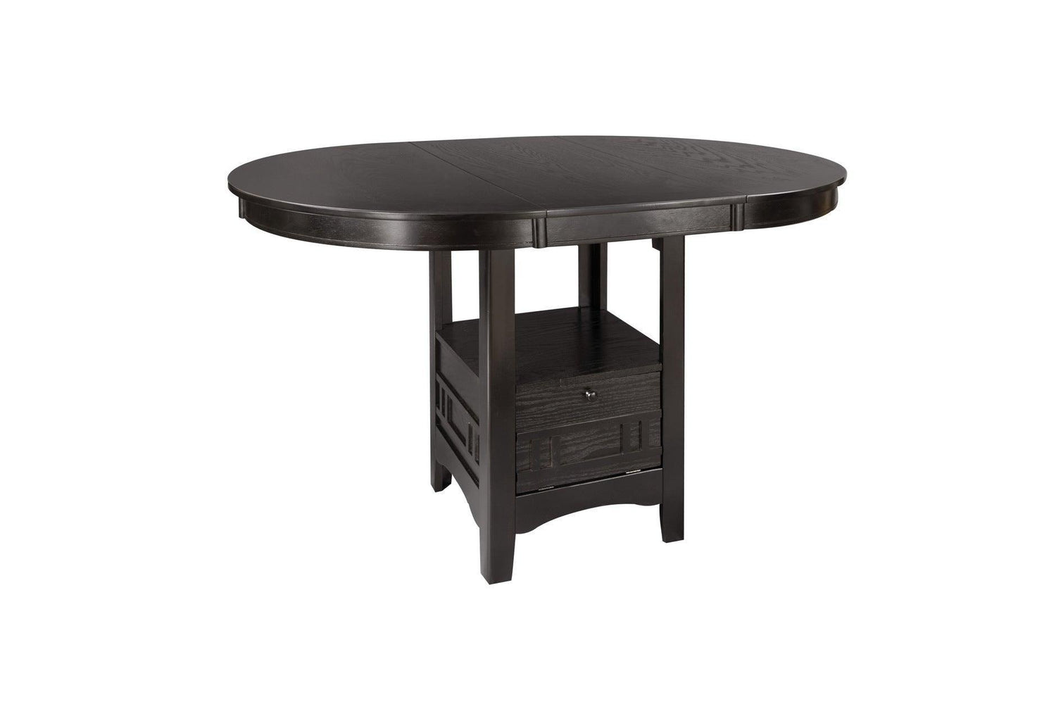 Junipero Dark Cherry Traditional Solid Wood Faux Leather Upholstered Seat Oval Dining Room Set - Ella Furniture
