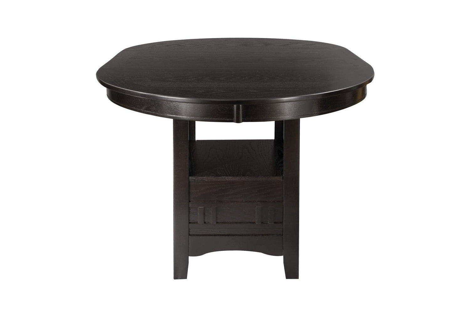 Junipero Dark Cherry Traditional Solid Wood Faux Leather Upholstered Seat Oval Dining Room Set - Ella Furniture