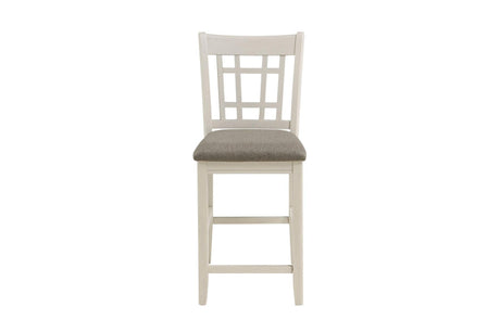 Junipero White Modern Traditional Solid Wood Fabric Upholstered Seat Oval Dining Room Set - Ella Furniture