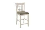 Junipero White Modern Traditional Solid Wood Fabric Upholstered Seat Oval Dining Room Set - Ella Furniture