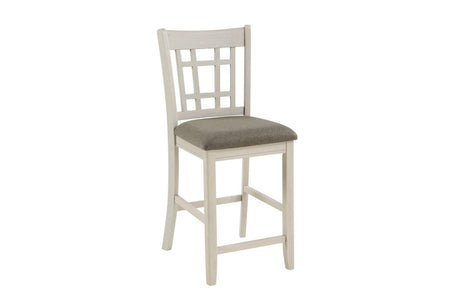 Junipero White Modern Traditional Solid Wood Fabric Upholstered Seat Oval Dining Room Set - Ella Furniture