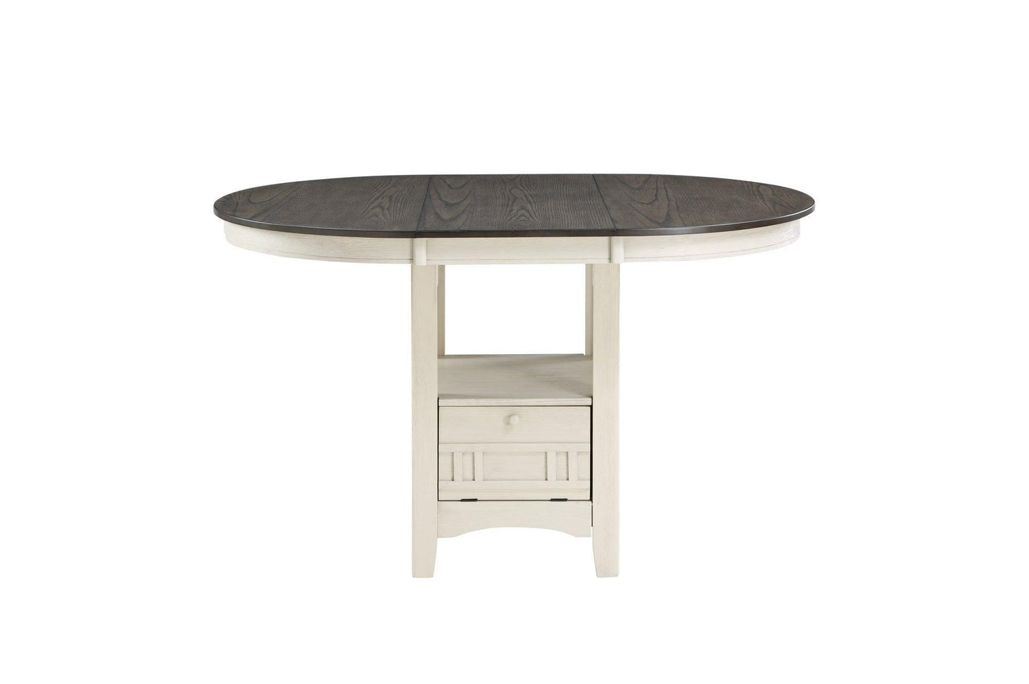 Junipero White Modern Traditional Solid Wood Fabric Upholstered Seat Oval Dining Room Set - Ella Furniture